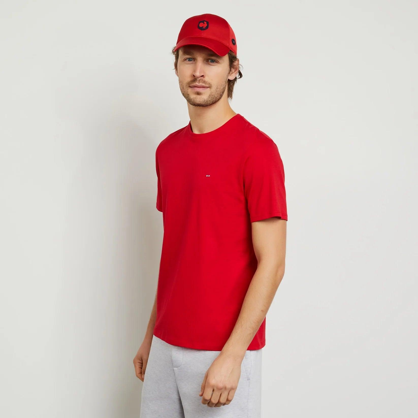 T-Shirt uni Eden Park rouge en coton - Georgespaul