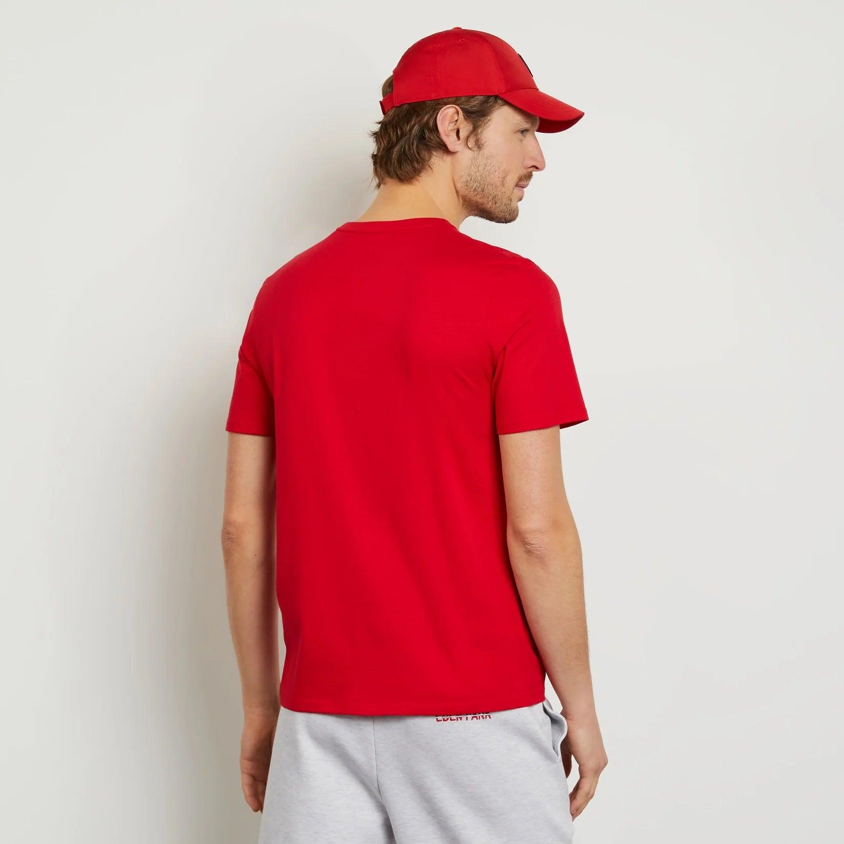 T-Shirt uni Eden Park rouge en coton - Georgespaul