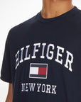 T-Shirt Tommy Hilfiger marine en coton bio