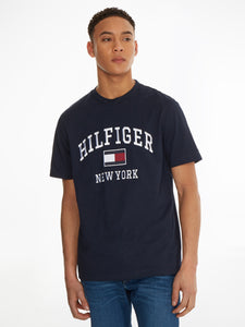 T-Shirt Tommy Hilfiger marine en coton bio