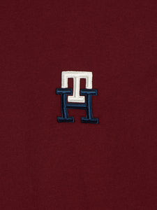 T-Shirt logo monogramme Tommy Hilfiger bordeaux | Georgespaul