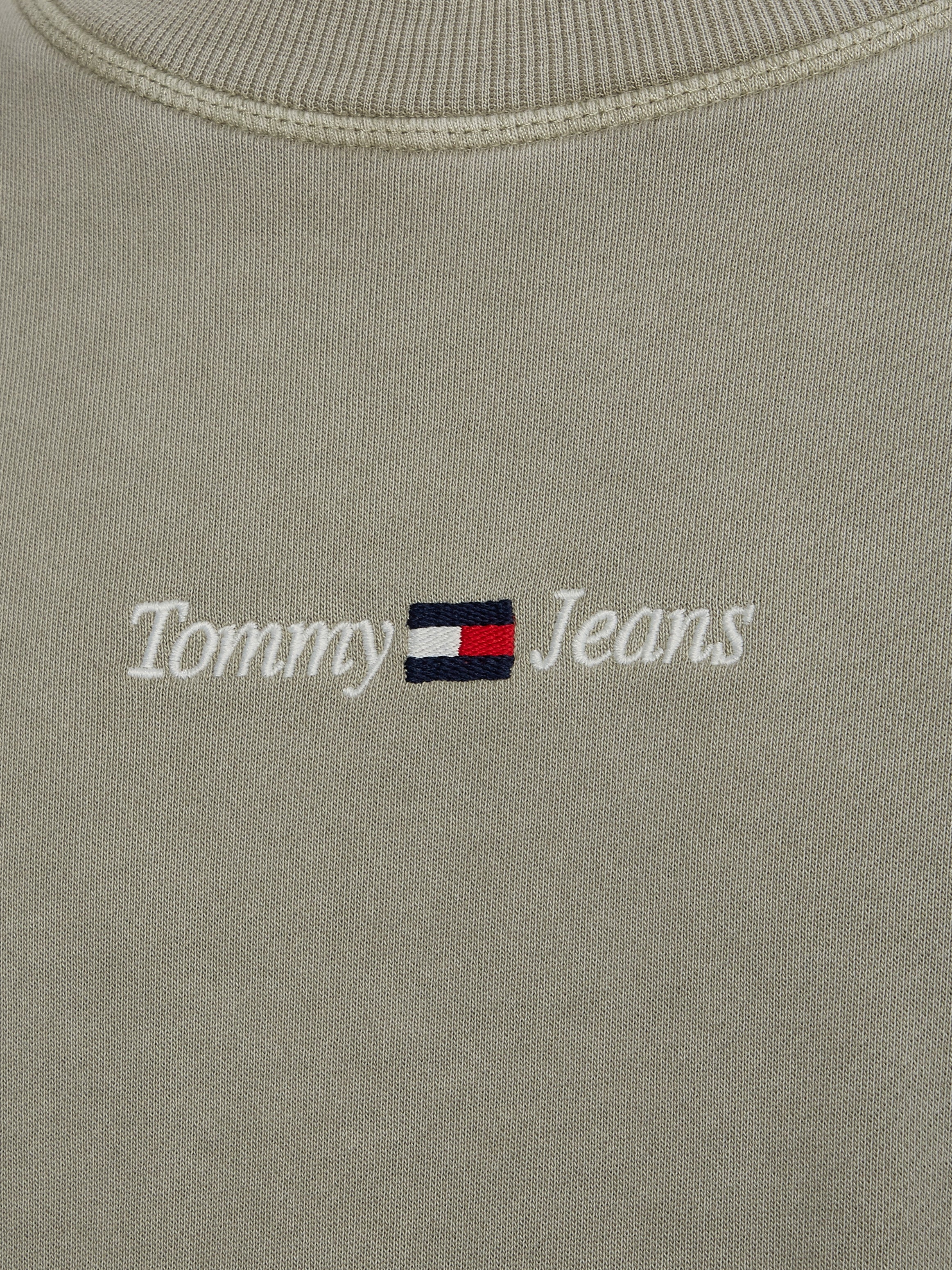 Sweat col rond Tommy Jeans kaki en coton bio | Georgespaul