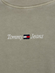 Sweat col rond Tommy Jeans kaki en coton bio | Georgespaul