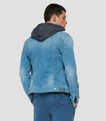 Charger l&#39;image dans la galerie, Veste en jean homme Replay bleu clair en coton stretch | Georgespaul
