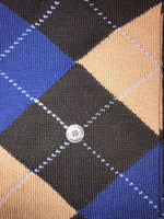 Afbeelding in Gallery-weergave laden, Chaussettes losanges Burlington hautes bleue coton
