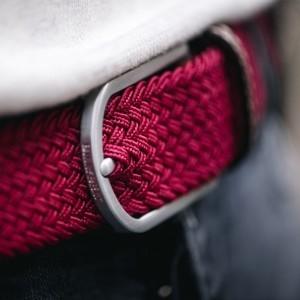 Ceinture tressée Billybelt bordeaux en cuir - Georgespaul