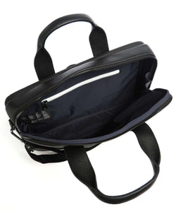 Lacoste-Laptoptasche aus schwarzem Leder